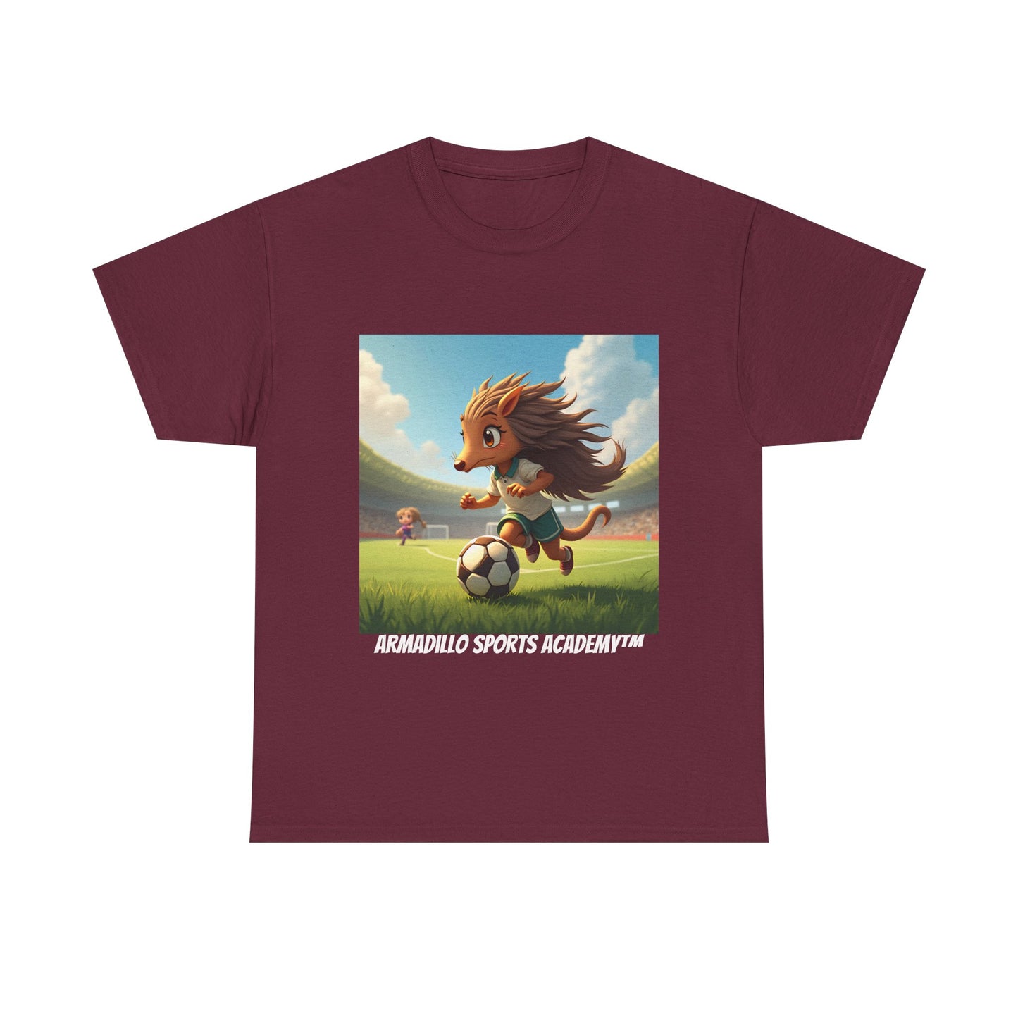 Kids Soccer Armadillo T-Shirt | Cute Playing Soccer Graphic Tee