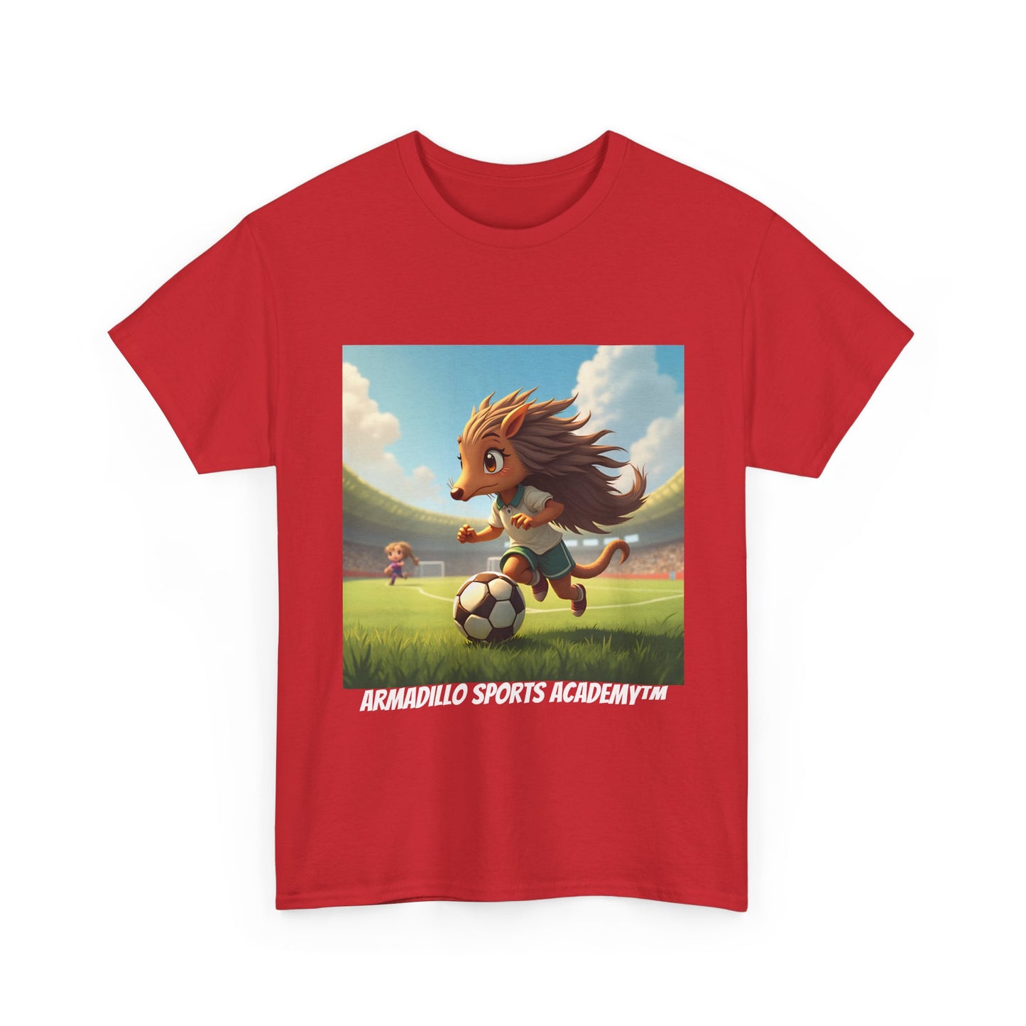 Kids Soccer Armadillo T-Shirt | Cute Playing Soccer Graphic Tee