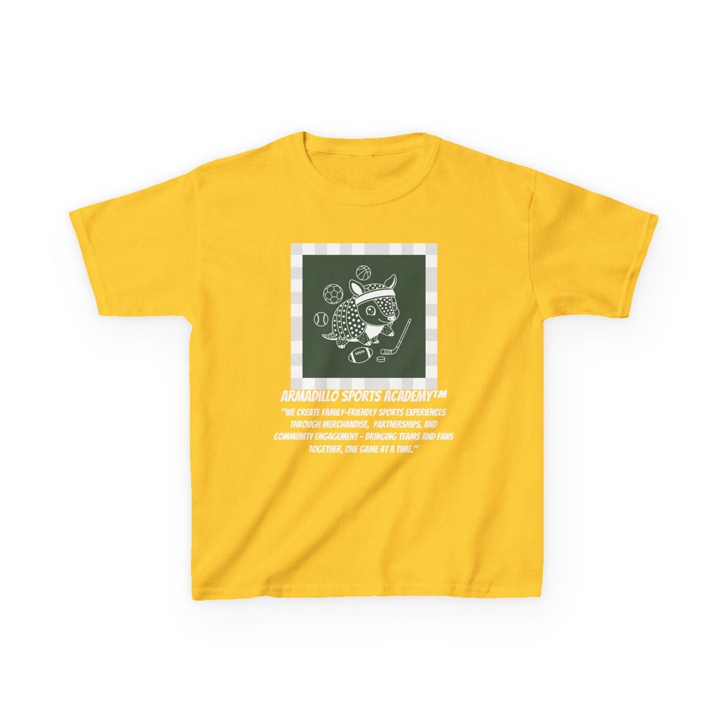 Kids Tee | Armadillo Sports Academy | Youth T-Shirt | Learn your Sport