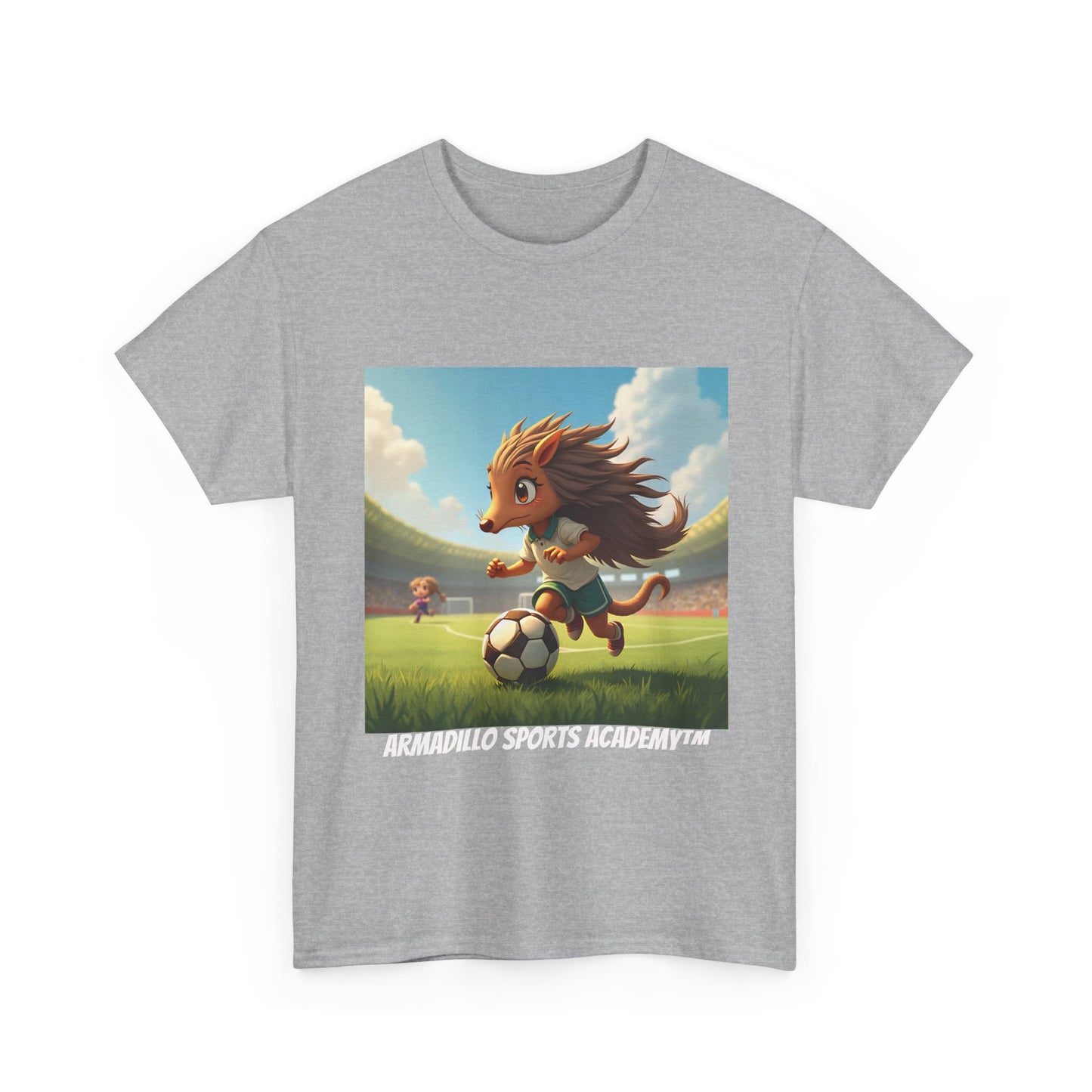 Kids Soccer Armadillo T-Shirt | Cute Playing Soccer Graphic Tee