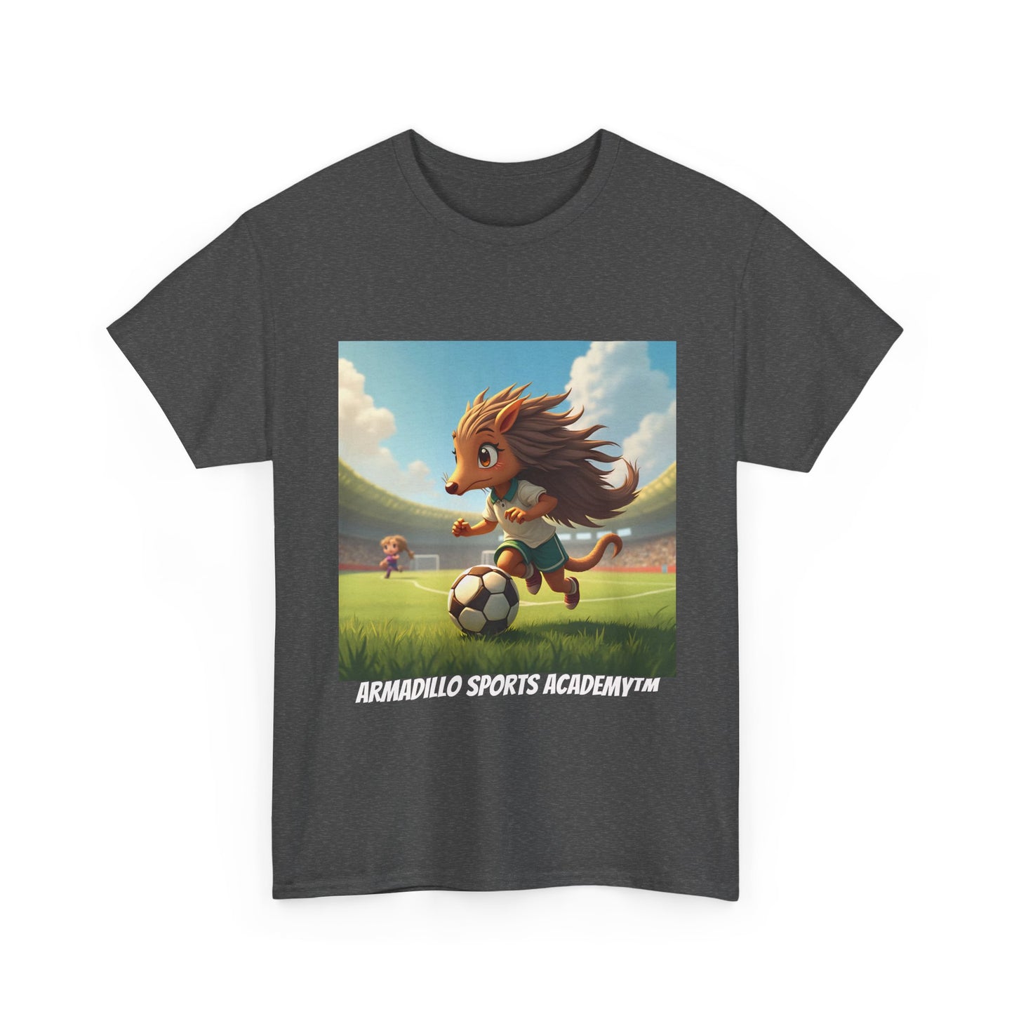 Kids Soccer Armadillo T-Shirt | Cute Playing Soccer Graphic Tee