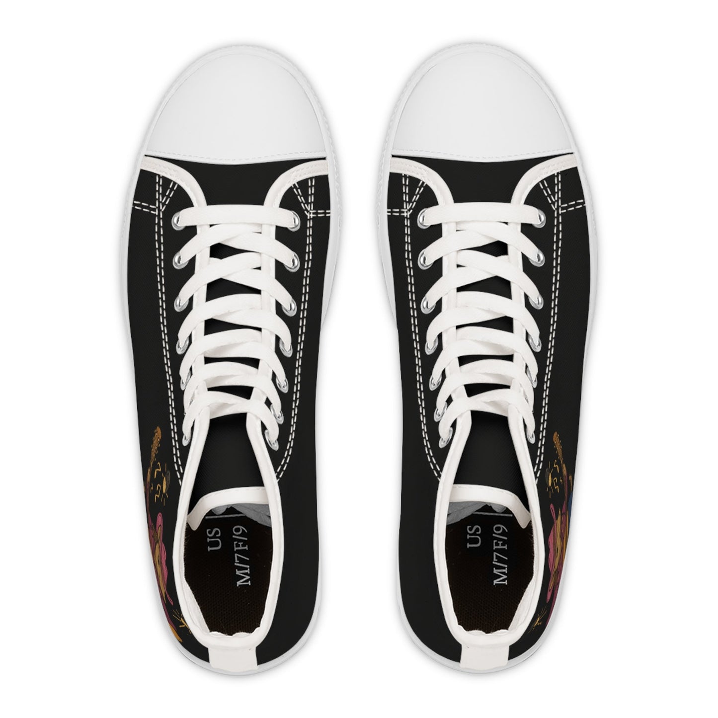 Karma the Armadillo | High Top Sneakers | Custom Embroidered Women's Footwear | Armadillostudios | Character Collection