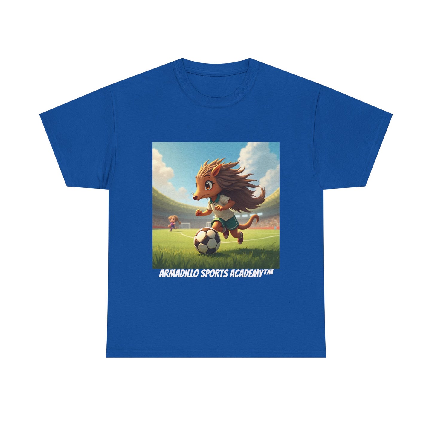 Kids Soccer Armadillo T-Shirt | Cute Playing Soccer Graphic Tee