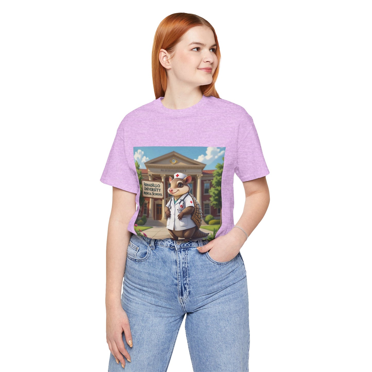 Medical School Armadillo Mascot T-Shirt – "Armadillo University Medical School" Cute Nurse Doctor Tee