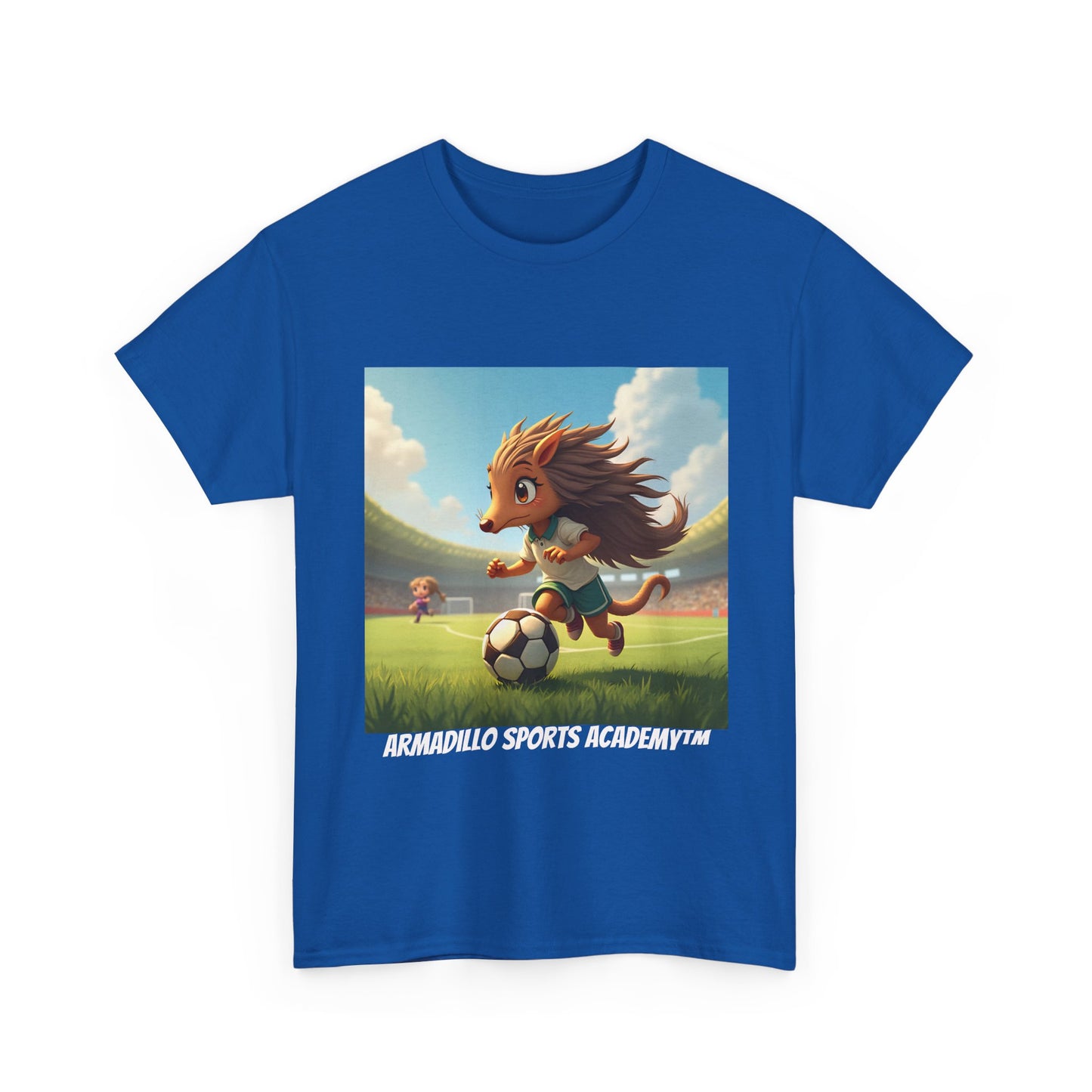 Kids Soccer Armadillo T-Shirt | Cute Playing Soccer Graphic Tee
