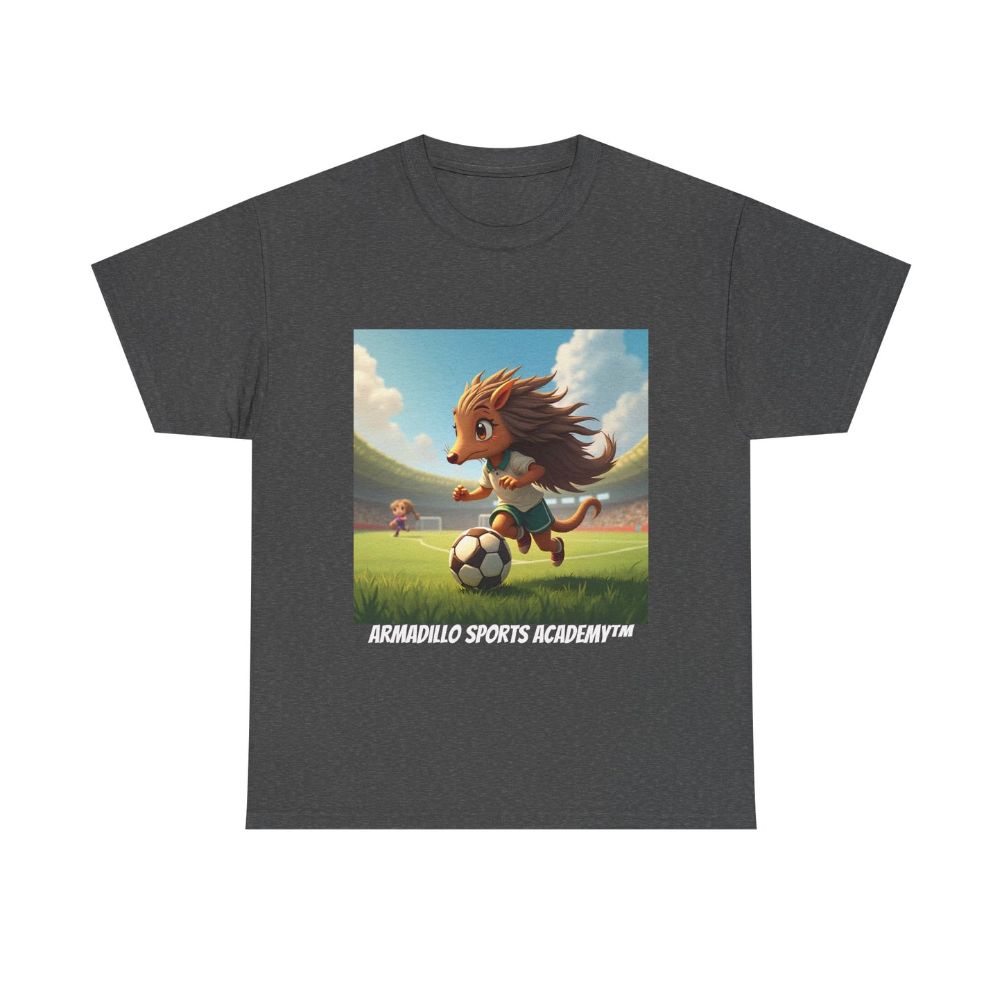 Kids Soccer Armadillo T-Shirt | Cute Playing Soccer Graphic Tee