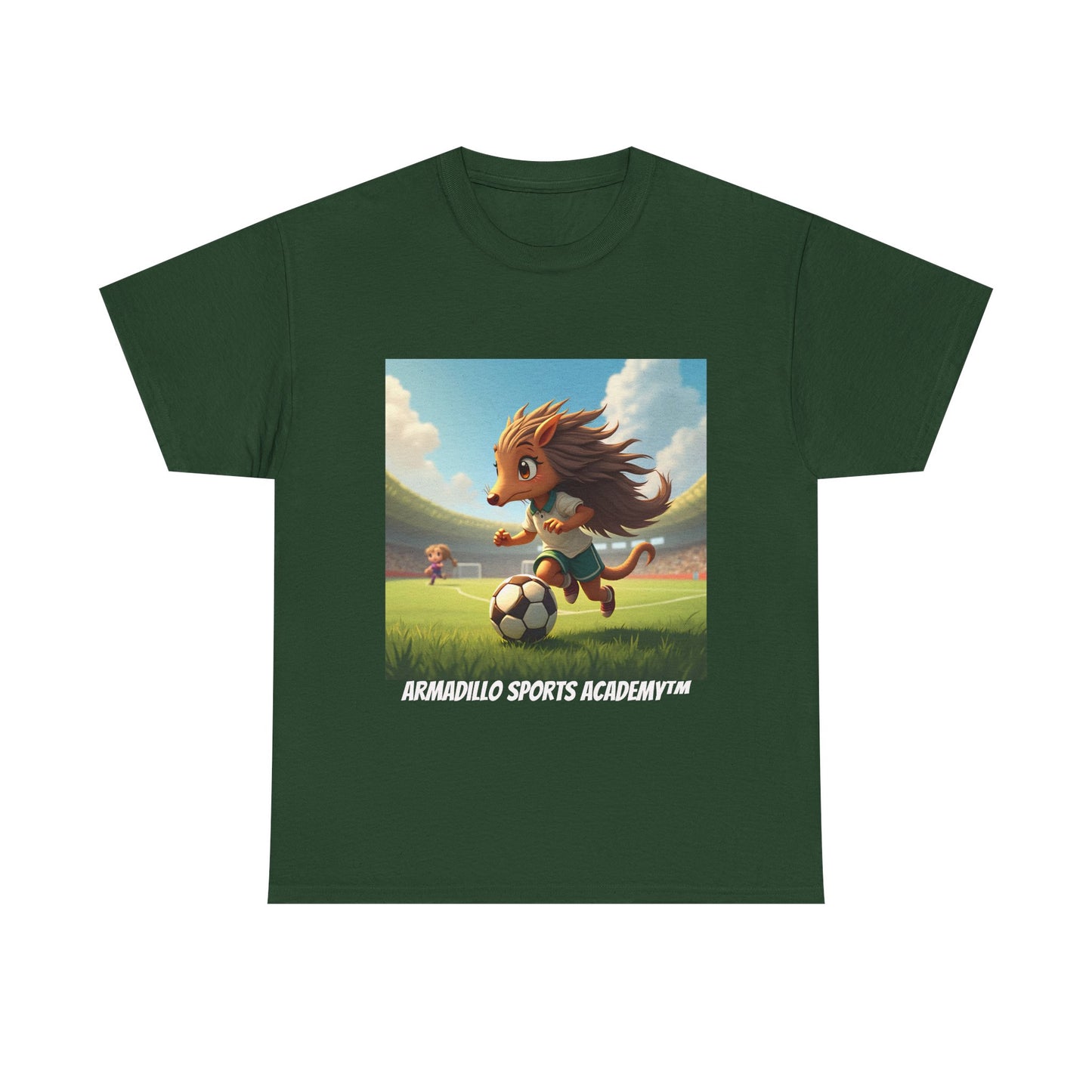 Kids Soccer Armadillo T-Shirt | Cute Playing Soccer Graphic Tee