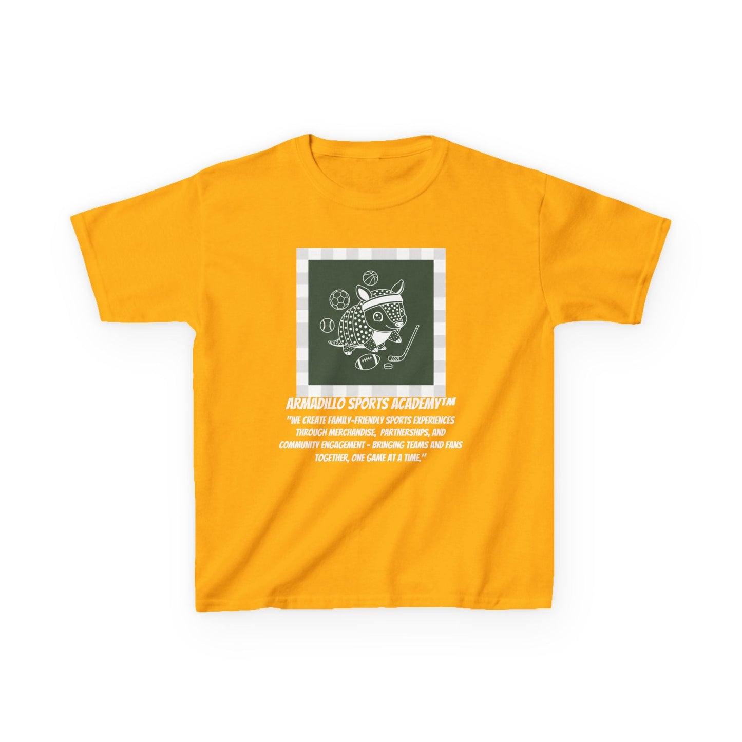 Kids Tee | Armadillo Sports Academy | Youth T-Shirt | Learn your Sport
