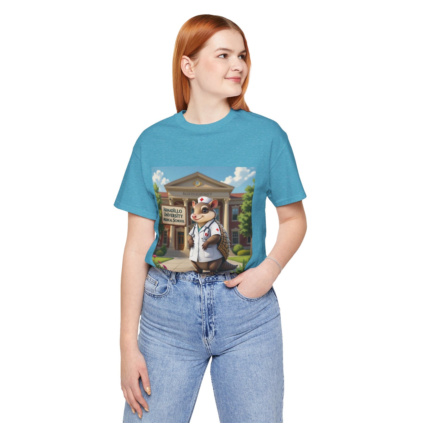 Medical School Armadillo Mascot T-Shirt – "Armadillo University Medical School" Cute Nurse Doctor Tee