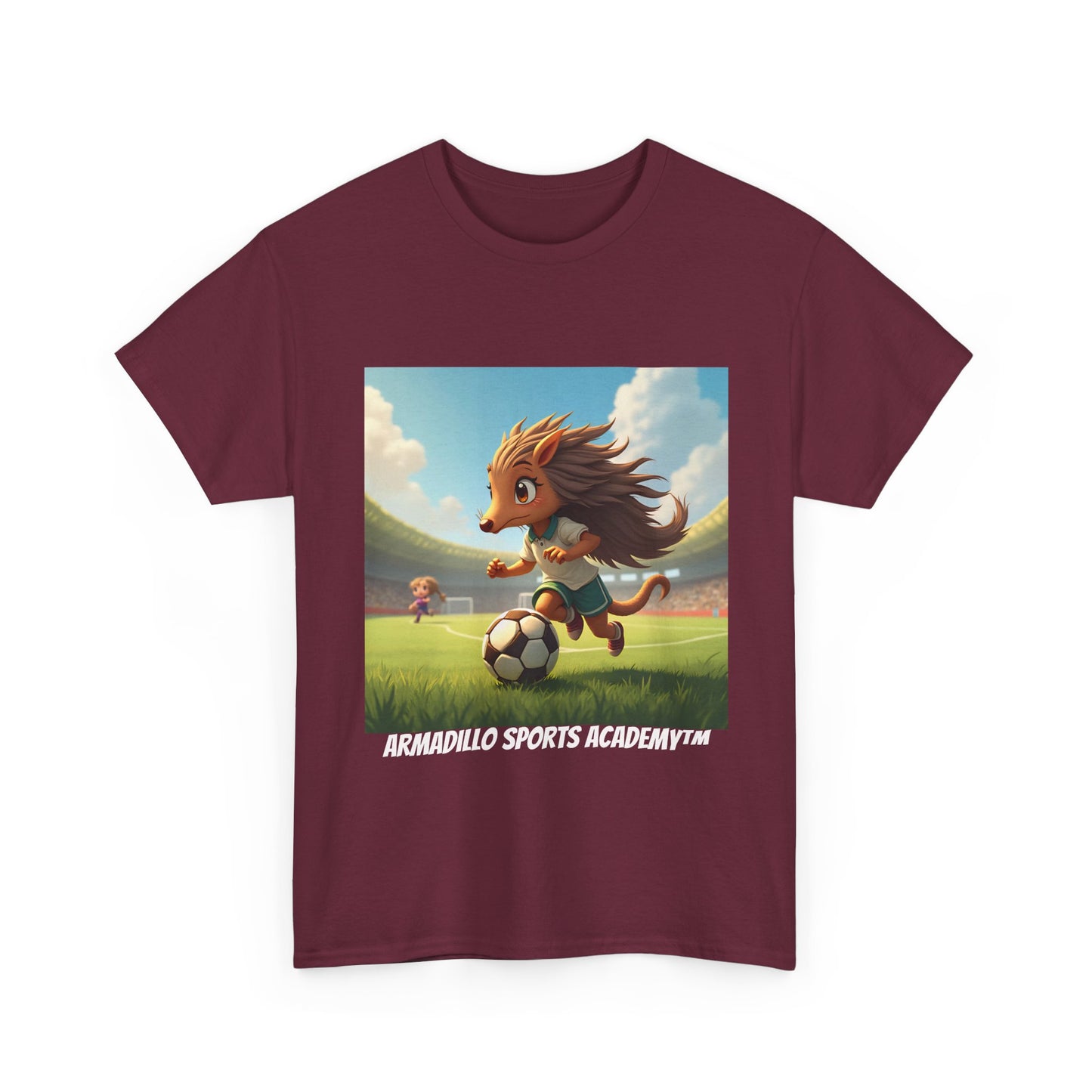 Kids Soccer Armadillo T-Shirt | Cute Playing Soccer Graphic Tee