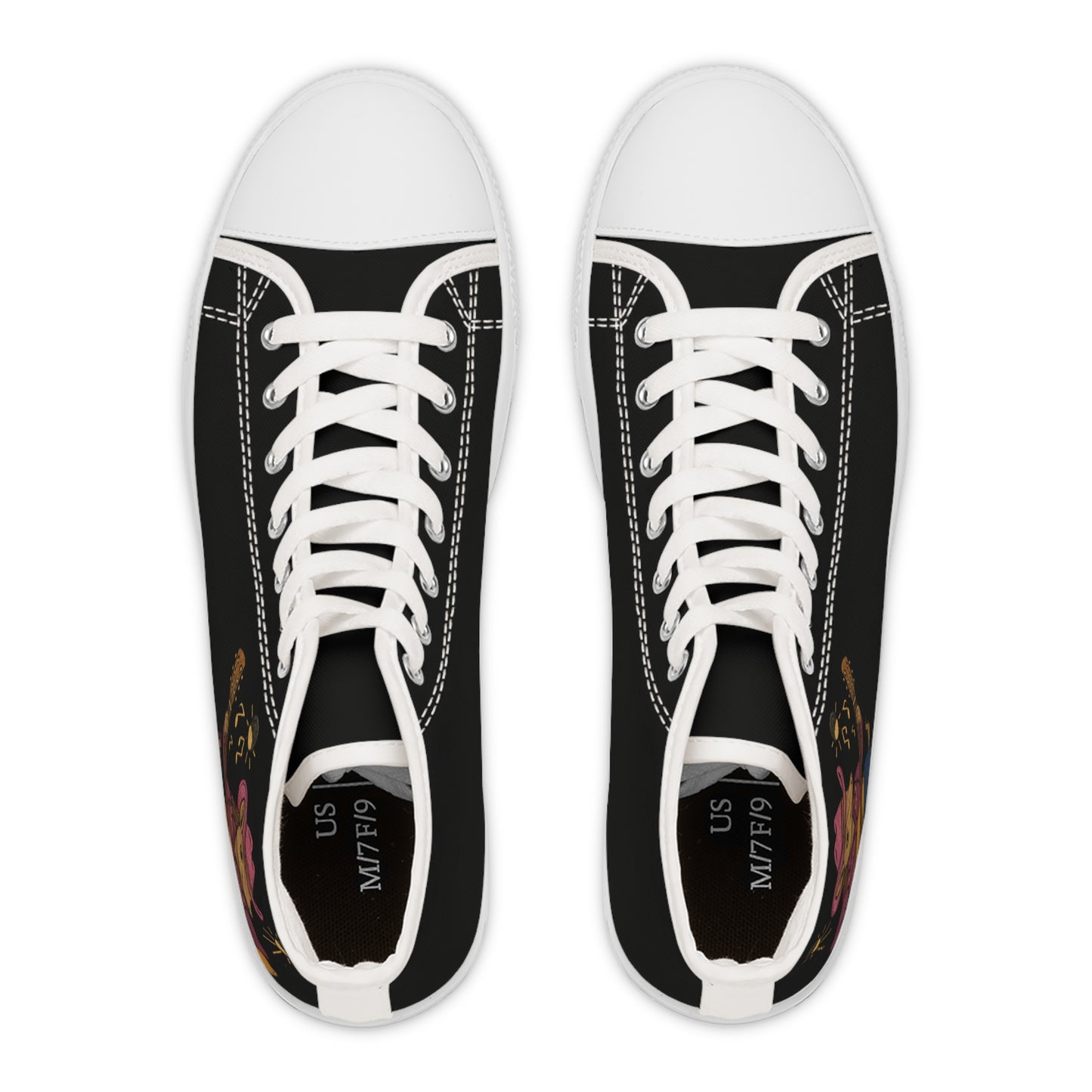 Karma the Armadillo High Top Sneakers - Custom Embroidered Women's Shoes | Armadillostudios™ Character Collection