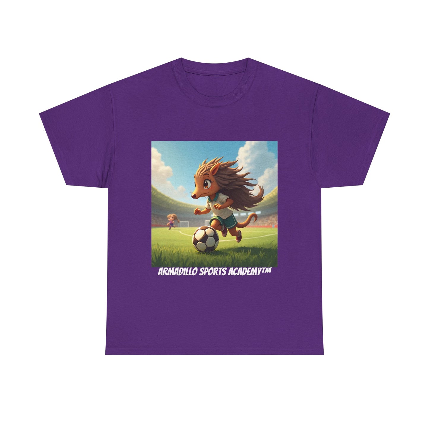 Kids Soccer Armadillo T-Shirt | Cute Playing Soccer Graphic Tee