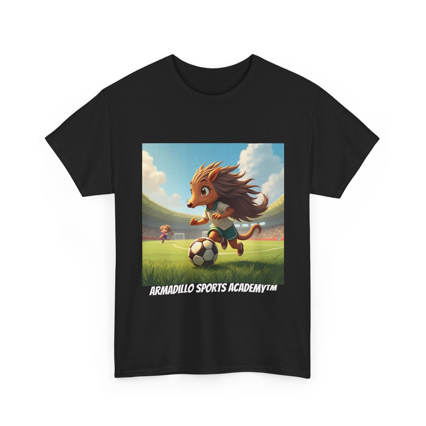 Kids Soccer Armadillo T-Shirt | Cute Playing Soccer Graphic Tee