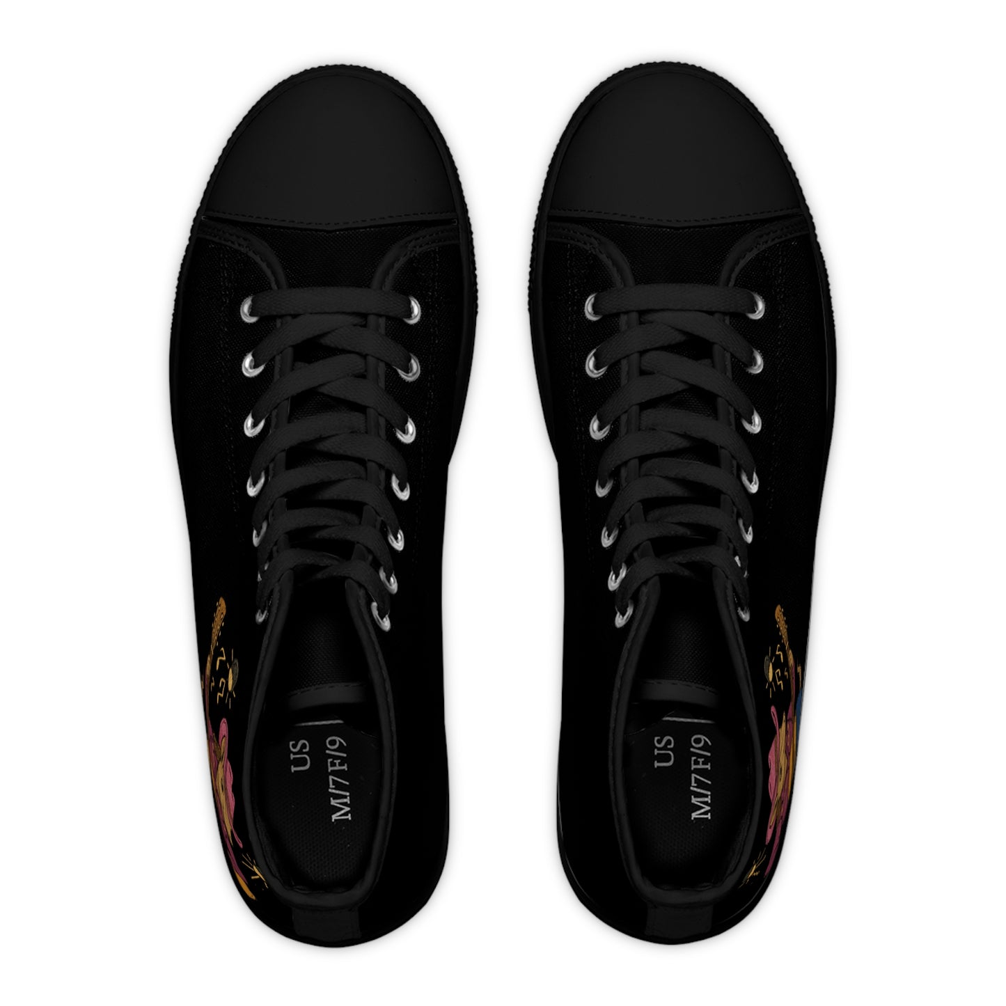 Karma the Armadillo High Top Sneakers - Custom Embroidered Women's Shoes | Armadillostudios™ Character Collection
