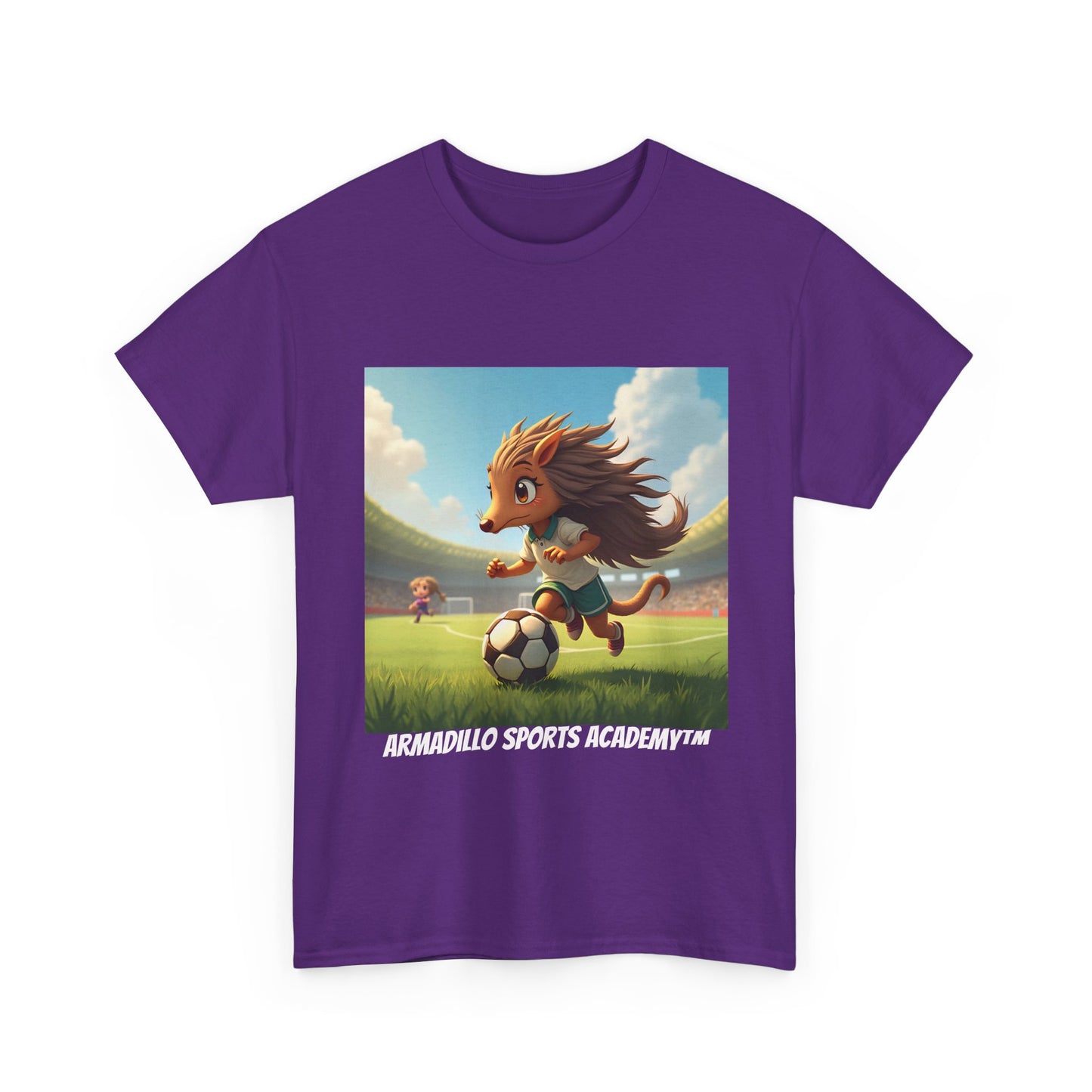 Kids Soccer Armadillo T-Shirt | Cute Playing Soccer Graphic Tee