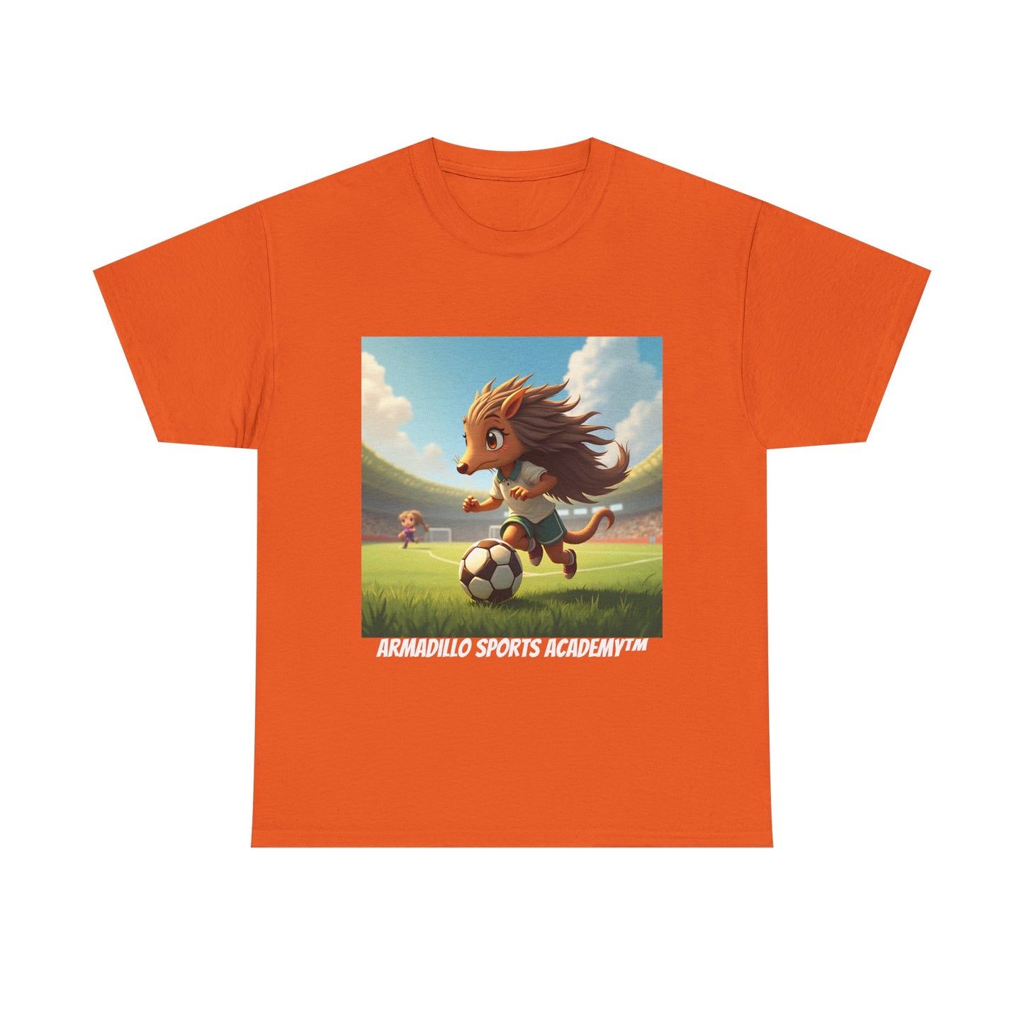 Kids Soccer Armadillo T-Shirt | Cute Playing Soccer Graphic Tee