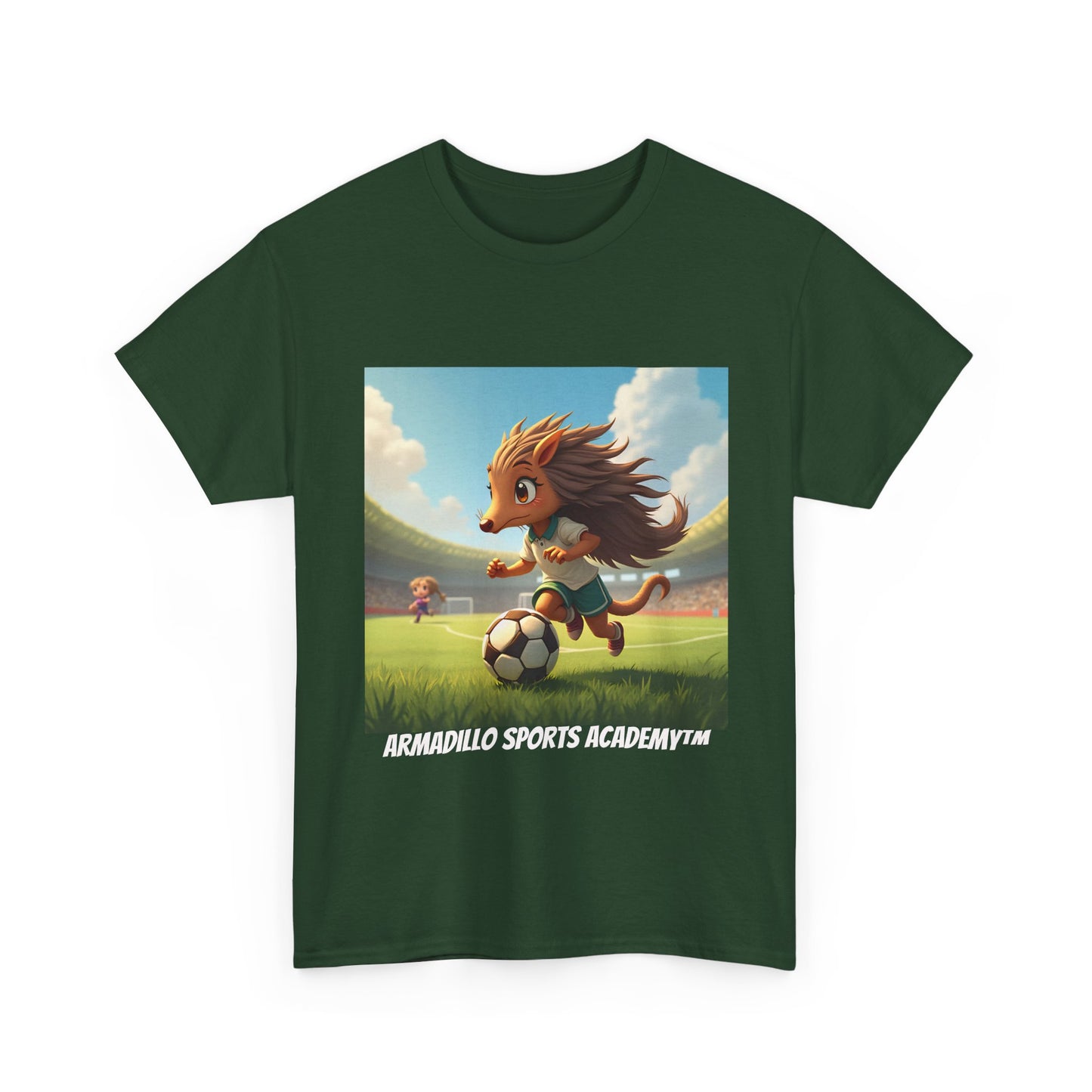 Kids Soccer Armadillo T-Shirt | Cute Playing Soccer Graphic Tee
