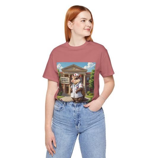 Medical School Armadillo Mascot T-Shirt – "Armadillo University Medical School" Cute Nurse Doctor Tee