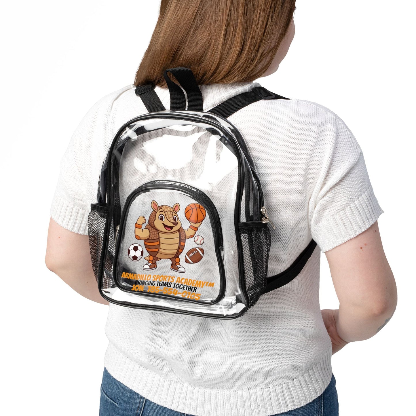 Boys | Clear Stadium Backpack | Kids Sports Mascot | Clear School Backpack