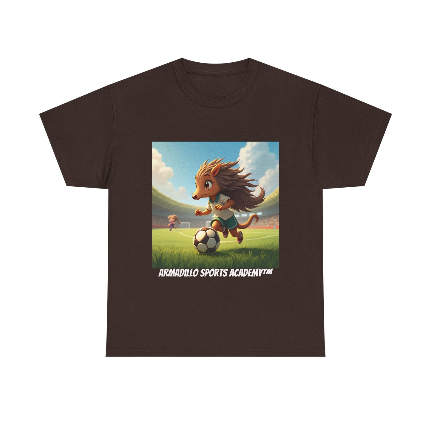 Kids Soccer Armadillo T-Shirt | Cute Playing Soccer Graphic Tee