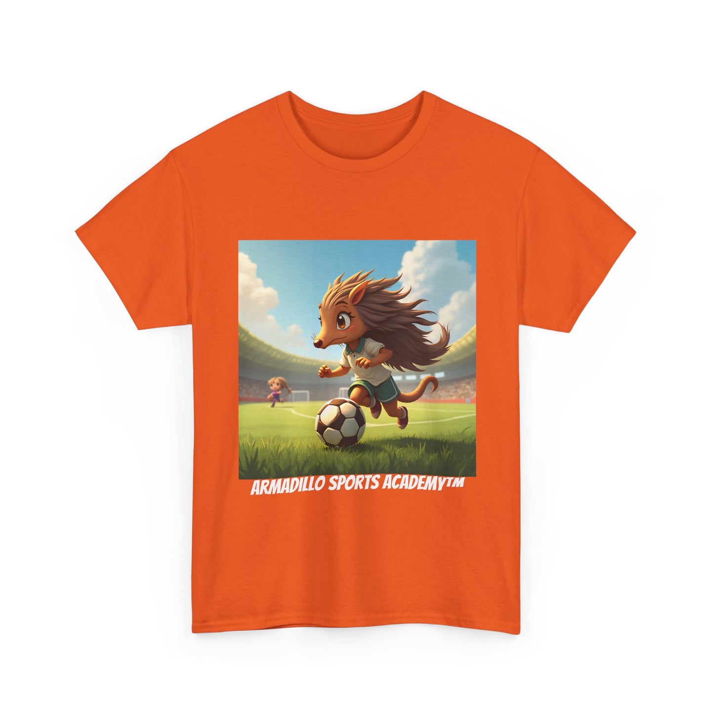 Kids Soccer Armadillo T-Shirt | Cute Playing Soccer Graphic Tee