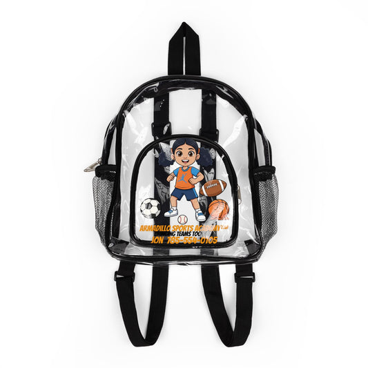 Clear Stadium Backpack | Kids Sports Mascot | Clear School Backpack