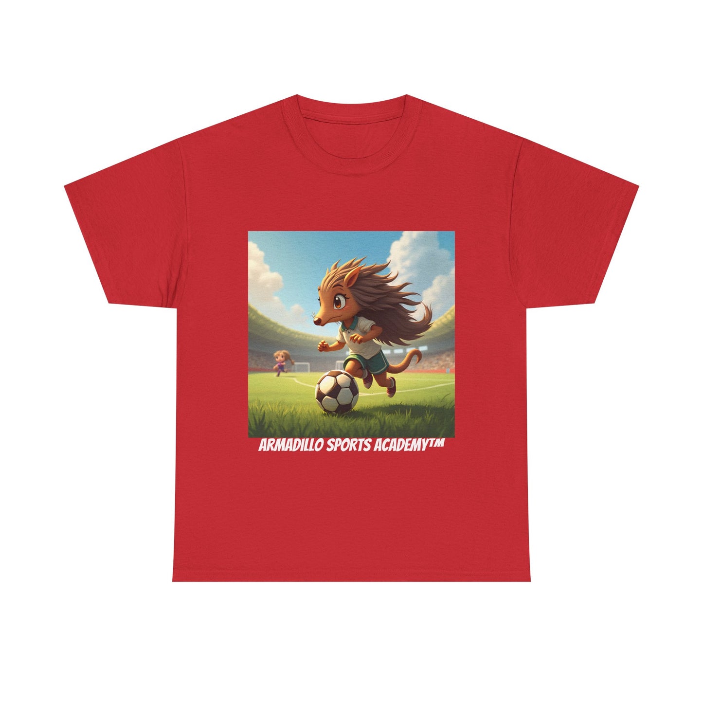 Kids Soccer Armadillo T-Shirt | Cute Playing Soccer Graphic Tee