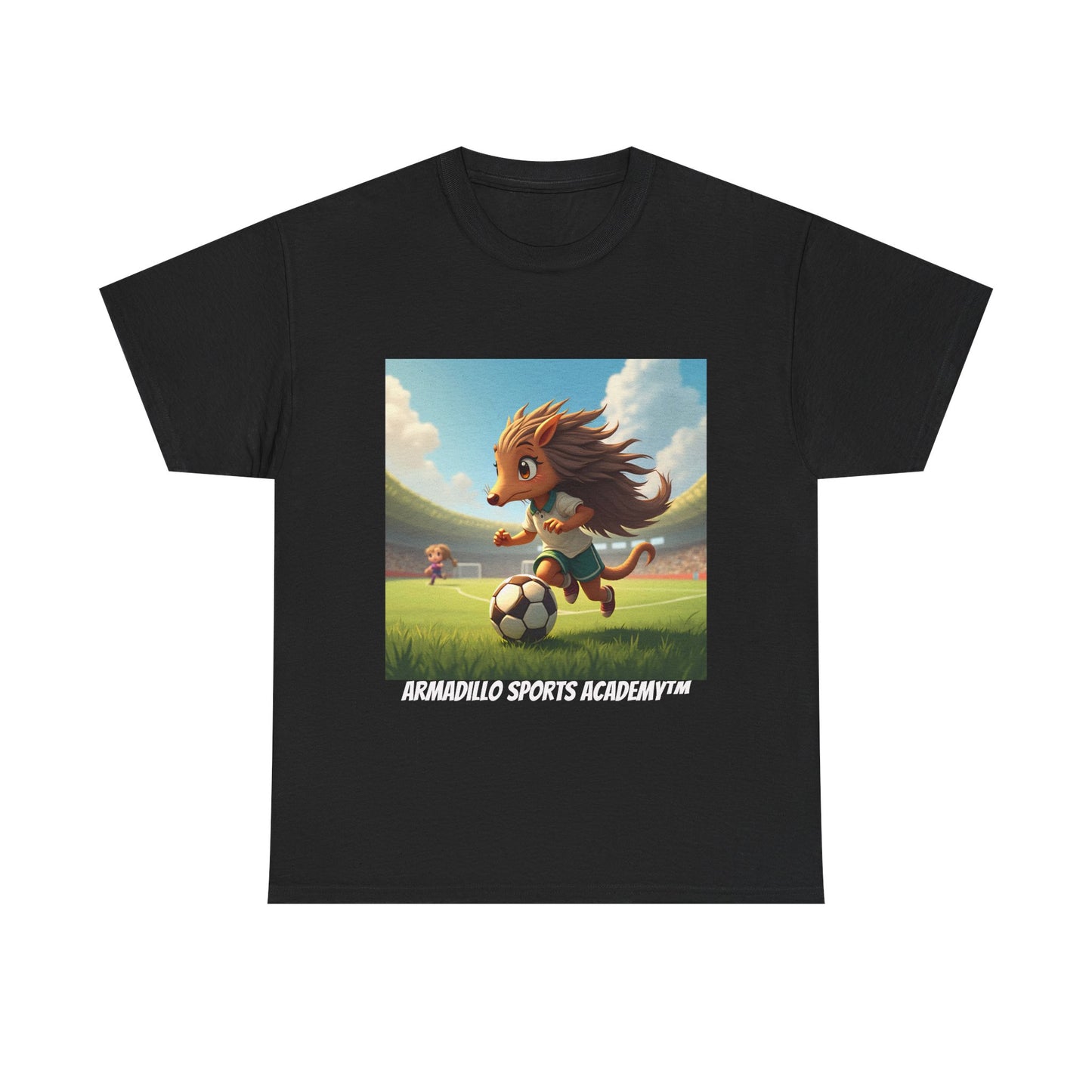 Kids Soccer Armadillo T-Shirt | Cute Playing Soccer Graphic Tee