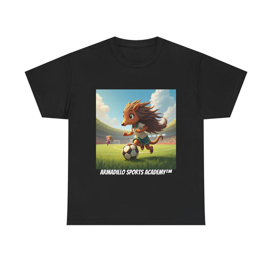 Kids Soccer Armadillo T-Shirt | Cute Playing Soccer Graphic Tee