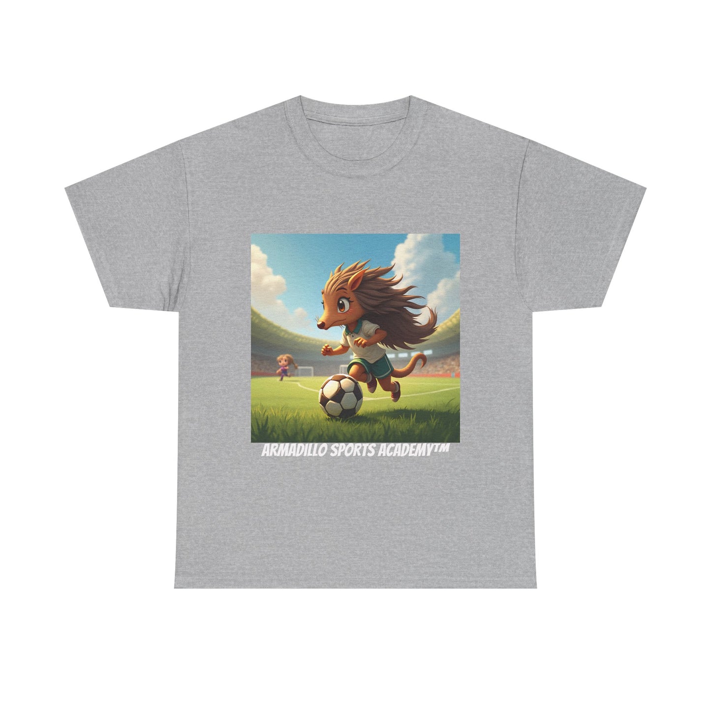 Kids Soccer Armadillo T-Shirt | Cute Playing Soccer Graphic Tee